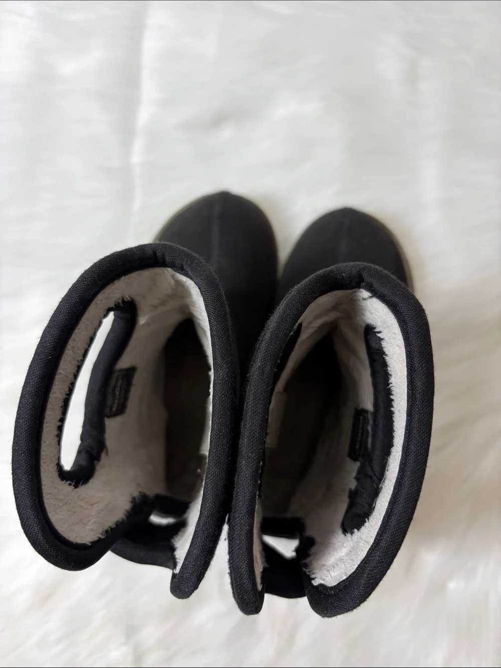 Bogs Black Winter Rain Snow Boots with Soft Faux-Fur Lining